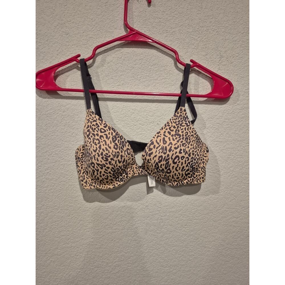 Victoria's Secret Pink Leopard Print Push Up Bra Underwire Lingerie 32C NWT